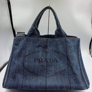 Prada Denim Canapa tote bag